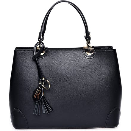 Isabella Rhea Zwart Rundleer Tas