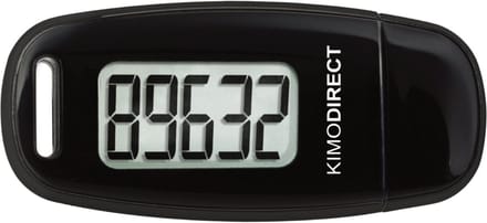 KIMO DIRECT Stappenteller met Clip en Draagkoord - Stappen Tellen - Activity Tracker - 3D Sensor - USB Oplaadbaar - Zwart