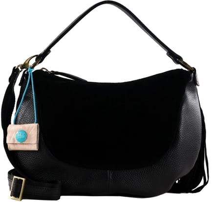 Gabs Leren schoudertas Marty TG Bowling Bag Nero zwart