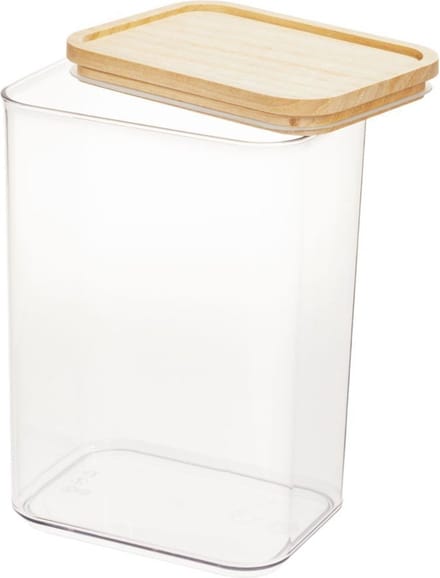 Vershouddoos, Voorraadpot, 3192 ML, Transparant, Paulownia Hout - iDesign | Ecozen