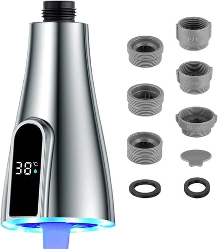 Universele KraanOpzetstuk met LED Verlichting - Temperatuur Gevoelig