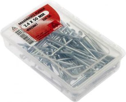 Deltafix spijkers 2,0 x 40 mm - verzinkt - platte kop - 200 gram