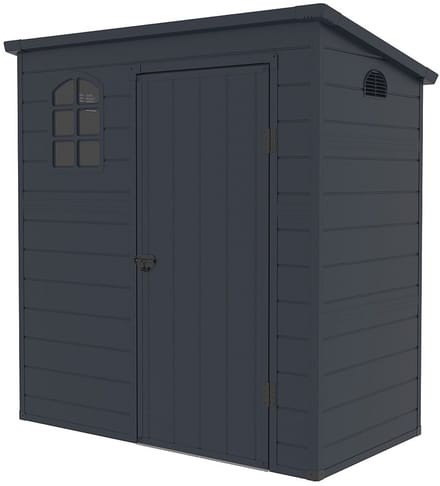 Vente-unique Tuinhuisje van antracietgrijze hars 2,09 m² NERIO