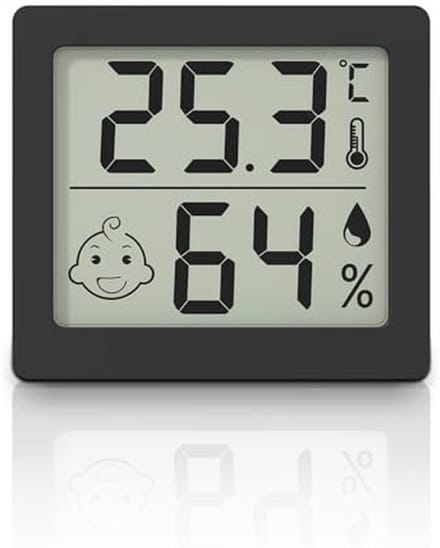 Ultradunne digitale thermometer en hygrometer voor binnen - 3,1 inch