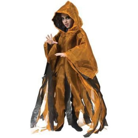 Verkleedpak griezelige grafdelver kind Cape Oranje One Size