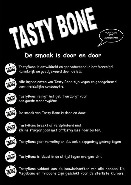 TastyBone - Large - Roast Beef & Red Wine - Hond - Kauwspeelgoed - Vegan - Kluif - Nylabone