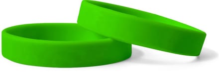 CombiCraft Blanco siliconen polsbandjes neon groen Ø65mm - 30 stuks