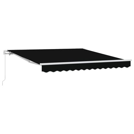 vidaXL - Uitschuifbare - luifel - Zwart - 350 - x - 250 - cm - Polyester - en - Aluminium