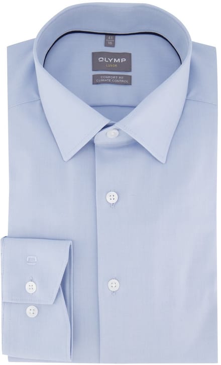 OLYMP Luxor 24/Seven Overhemd, Comfort Fit, New Kent, Bleu