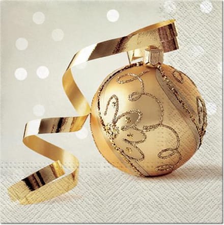 Lunch servetten Golden Bauble - PAW Decor - 33x33 cm