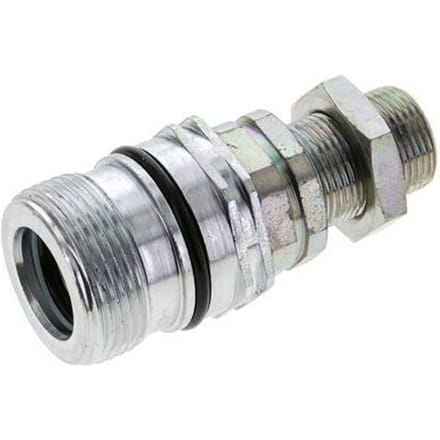 Stalen DN 12.5 Hydraulische Koppeling Snelkoppeling 14 mm S Knelring Schotkoppeling ISO 14541/8434-1 D M36 x 2