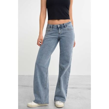 FAMME Low Waist Baggy Jeans Blue L