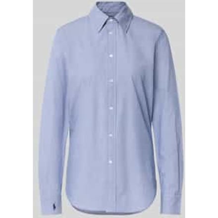 Regular fit overhemdblouse met logostitching