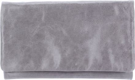 abro Leren Koppeling Avondtas Leather Athene Clutch Bag Grey Grijs