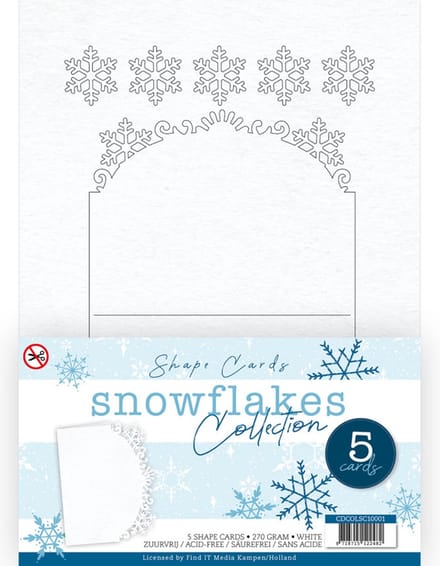 Card Deco Snowflake Collection - Shape Card White