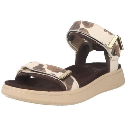 Woden Line Cow Sandalen beige Suede - Maat 37