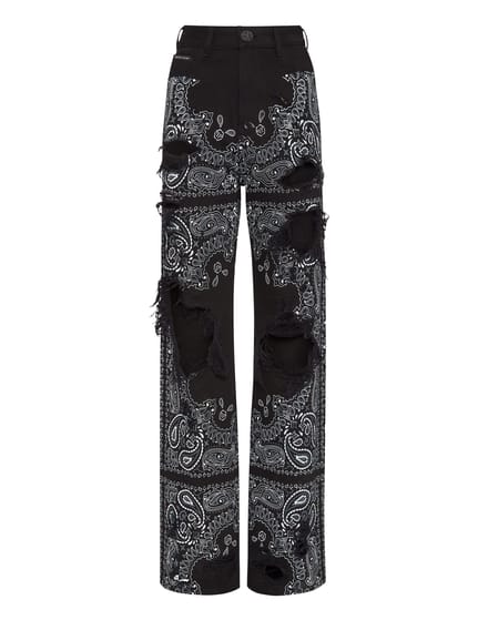 Jeans Met Wijde Pijpen Paisley
