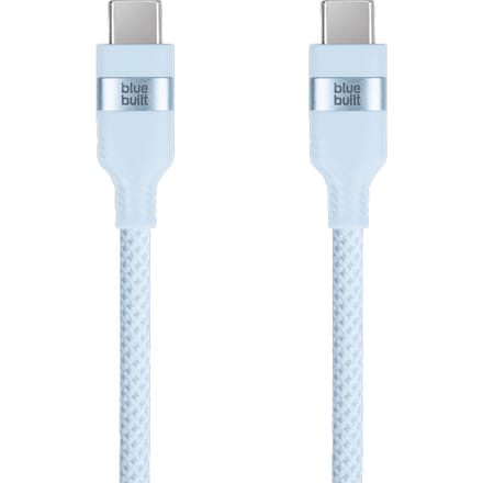 BlueBuilt Usb C naar Usb C Kabel 1,5m Nylon Lichtblauw