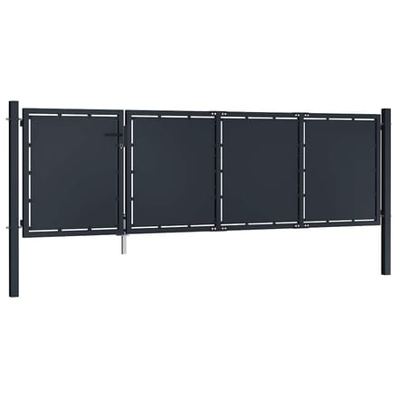 Portail de Jardin en Acier 350 x 75 cm Anthracite