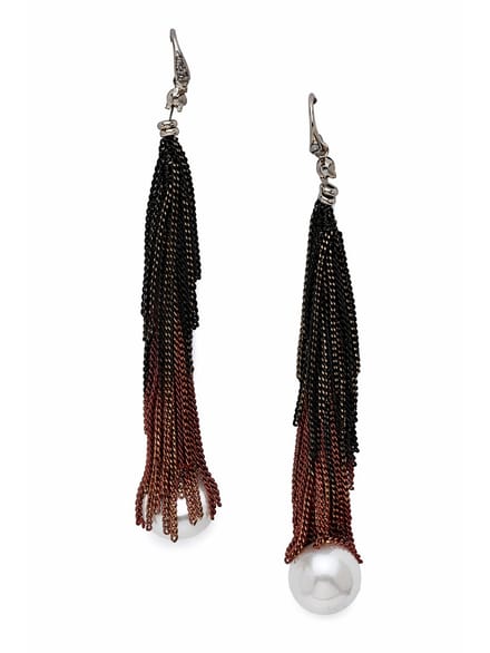 AVANT-GARDE PARIS Oorbellen - Tassel - Chique - Goudkleurig - 8.8 cm - Post en Achterkant Sluiting