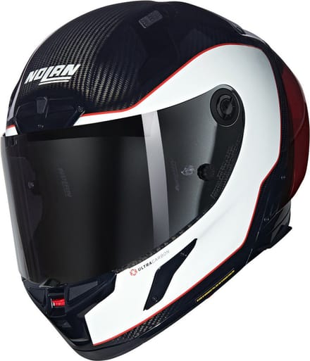 Nolan X-804 RS Asso Di Picche 343 Carbon Wit Rood Glossy Integraalhelm - Helm