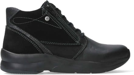 Wolky Dames Veterschoen Glacier - 0589190-001 Zwart - Maat 38