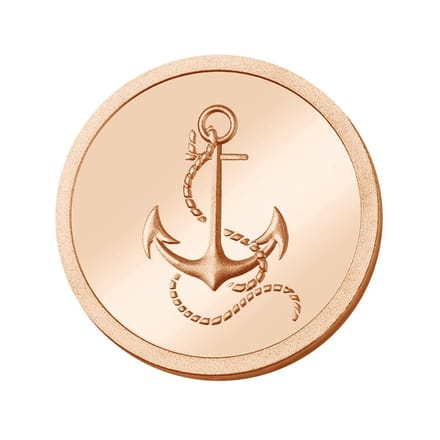 Quiges - Munthouder Munt 25mm Trust Hope Peace Roségoudkleurig - EPRS028
