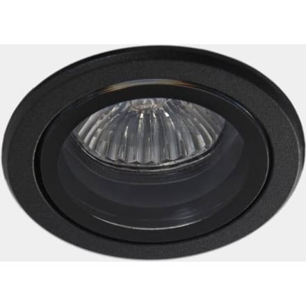 LEDS-C4 Eko inbouwspot, zwart, Ø 7,5 cm, aluminium