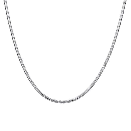Miresa - Slang Ketting - Zilverkleurig - L 60 cm, B 1 mm - Hoge kwaliteit