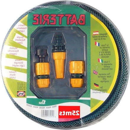 Tuinslang Set - Waterslang - Tuin Besproeien - Algen Bescherming - 25 Meter 15mm - Groen