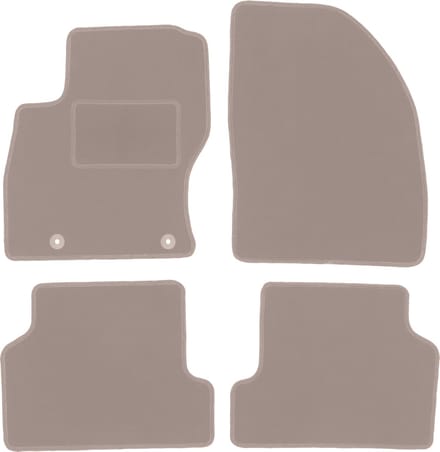 Beige veloursmatten voor: Ford Focus MK2 stationwagen, sedan, hatchback (2004-2011)