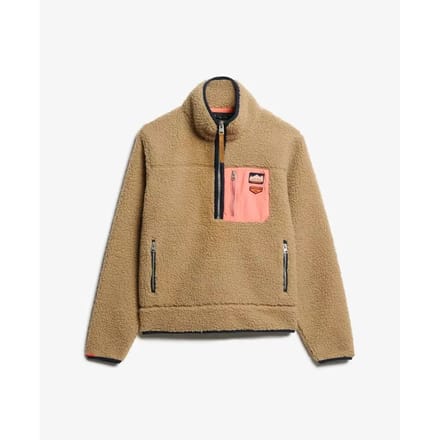 Superdry - Vintage retro fleecetrui met halve rits - Dames - Truien