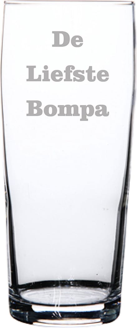 Bierfluitje gegraveerd - 19cl - De Liefste Bompa