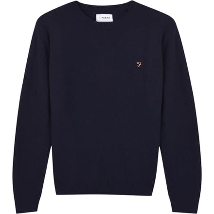 Farah Katoenen sweater met logo voor heren (Echte marine)