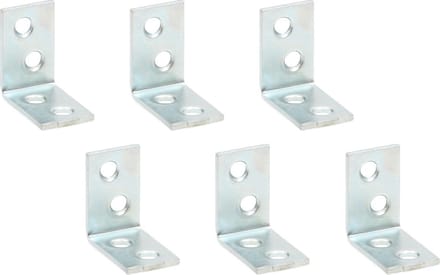 TQ4U stoelhoek 25 x 25 mm | verzinkt | dikte 2 mm | 6 STUKS