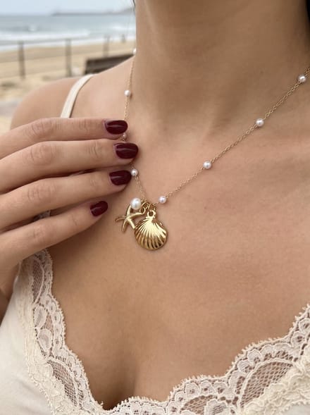 Anelplus Ketting Dames – Goudkleurig met zee – Elegant Design