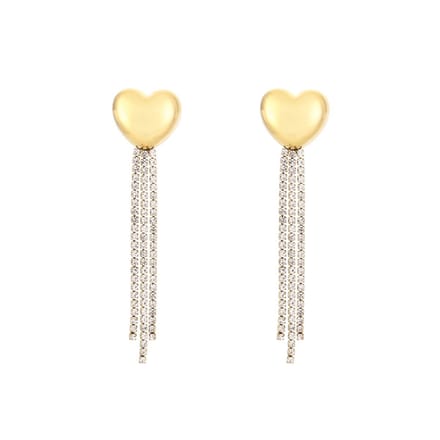 Oorbellen Strass Hart Glamour