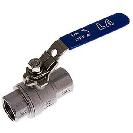 G 2 inch PN 63 2-Weg RVS Kogelkraan - BL2SH-M-63-200