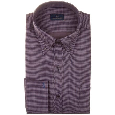 Paul & Shark Overhemd Cotton Satin Fine Dot Bruin / male