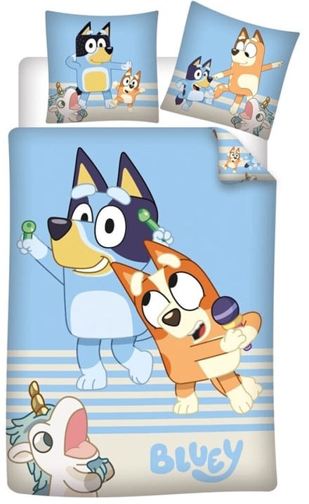 Bluey Dekbedovertrek, Unicorn - Eenpersoons - 140 x 200 / 65 x 65 cm - Katoen