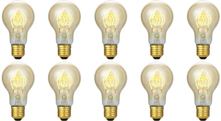 SPL E27 LED Lamp 5W 3 Staps Dimbaar - Extra Warm Wit - LED Filament - Amber - Vervangt 39W - 10 Stuks