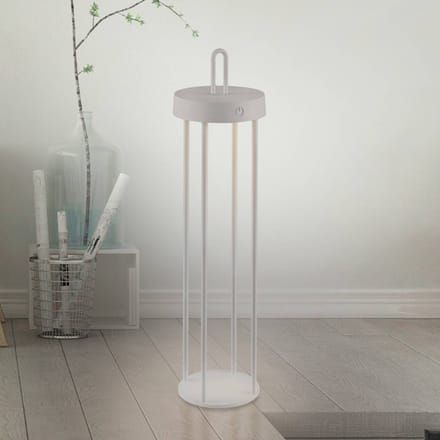 JUST LIGHT. GmbH JUST LIGHT. LED tafellamp Anselm grijs-beige 50cm strijkijzer