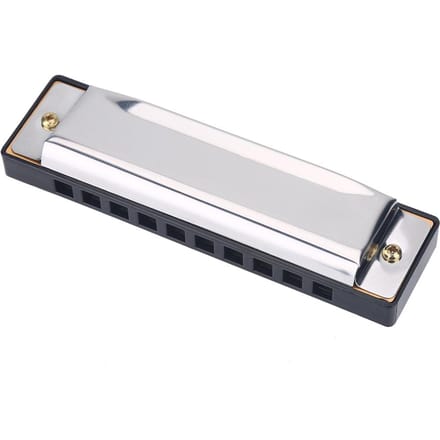 10-gaats metalen mondharmonica kinderspeelgoed blauw rock jazz folk mondharmonica's zilver white