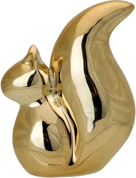 Cosy @ Home Eekhoorn Goud 9,5x5,4xh12,3cm Keramiek