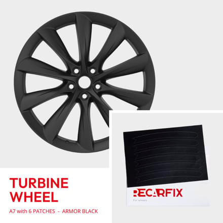 Tesla Model X - Velgschade patch Turbine Wheel Armor Black