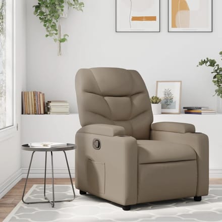 vidaXL - Fauteuil - verstelbaar - kunstleer - cappuccinokleurig