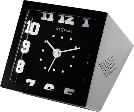 NeXtime Square - Tafelklok - Kunststof - Zwart