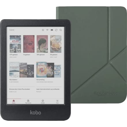 Kobo Clara Colour Zwart + Sleep Cover Groen