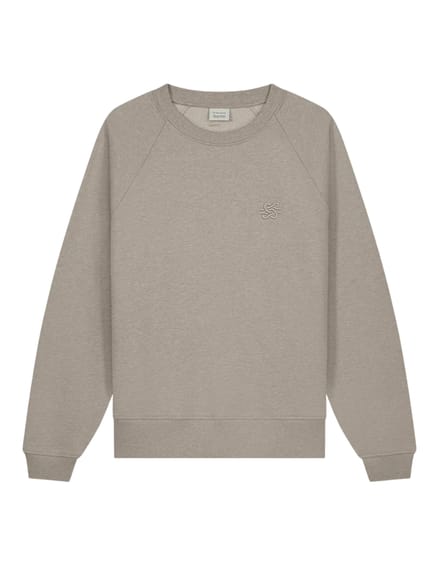 Filling Pieces 422630500397 Sweaters Beige Sweatshirt Embroidered Knot Melange