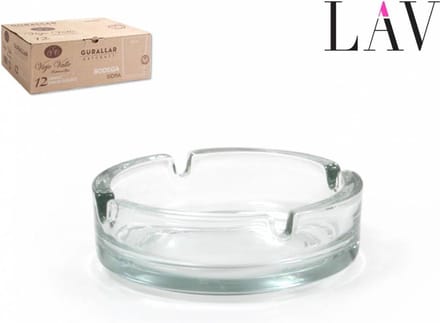 Artcraft -12x asbak-Glas-Ø 10,7 cm
